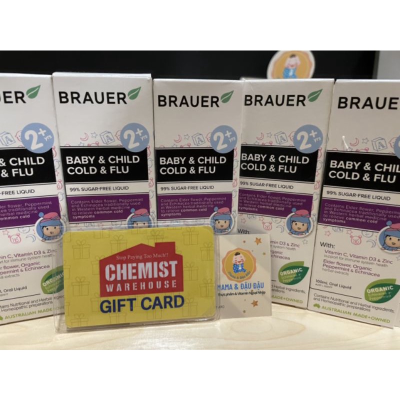 Siro ho cảm cúm COUGH & COLD / BRAUER COLD & FLU
