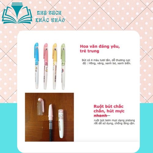 Bút máy kim tinh ngòi trơn MG 60105 và 60106 ,60107 luyện viết chữ đẹp