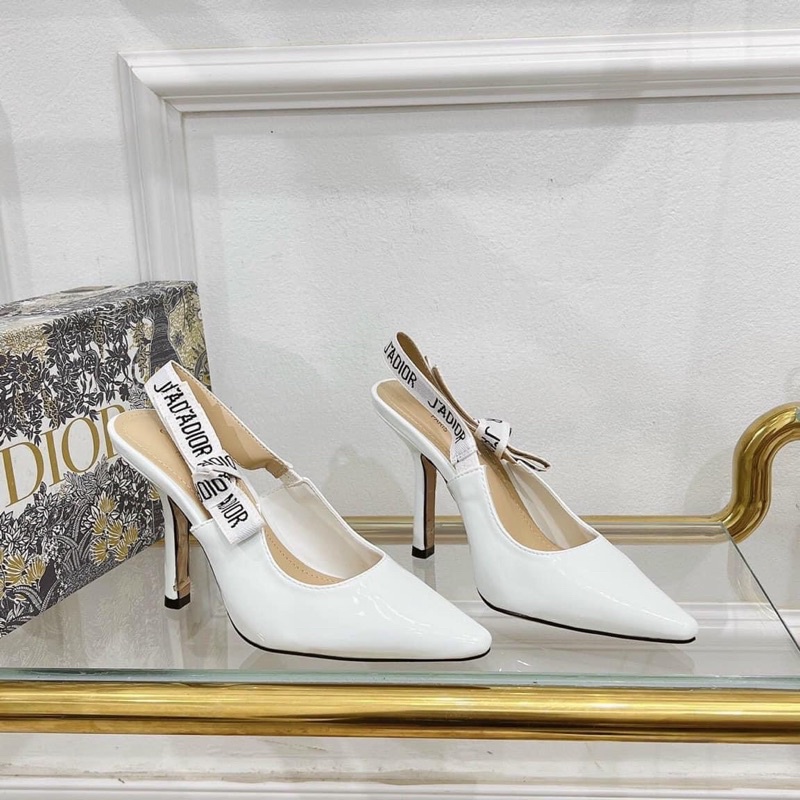 Giày cao gót nơ cạnh gót nhọn 8p