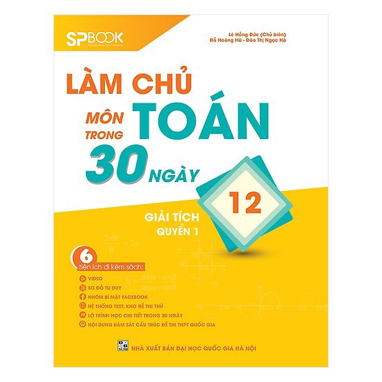 Sách - Combo 3 cuốn Làm chủ môn Toán trong 30 ngày lớp 12