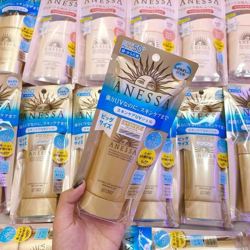 Kem chống nắng Anessa dạng milk 60ml và dạng gel 90g SPF 50+ PA++++ Nội địa Nhật chính hãng