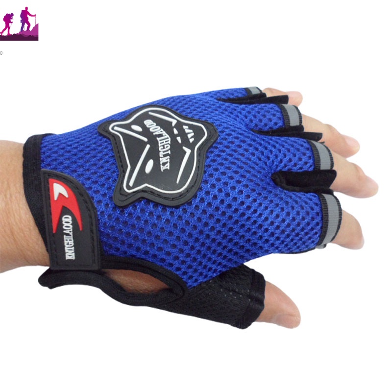 Găng Tay Lưới Thể Thao Hở Ngón Chống Trượt Thoáng Khí Cho Người Lớn Và Trẻ Em