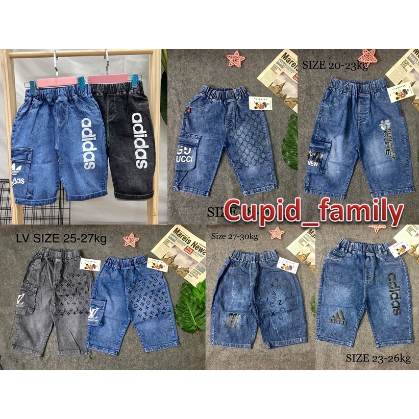 SIZE ĐẠI 25-30KG: Quần sooc jeans túi hộp phong cách cho bé trai - QSJTH