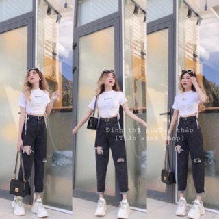 ❤️Baggy Jeans Đen Rách