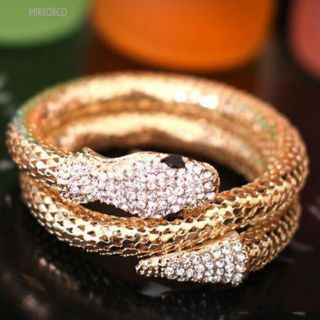 [kèm ảnh thật] Vòng đeo tay hình rắn đính đá