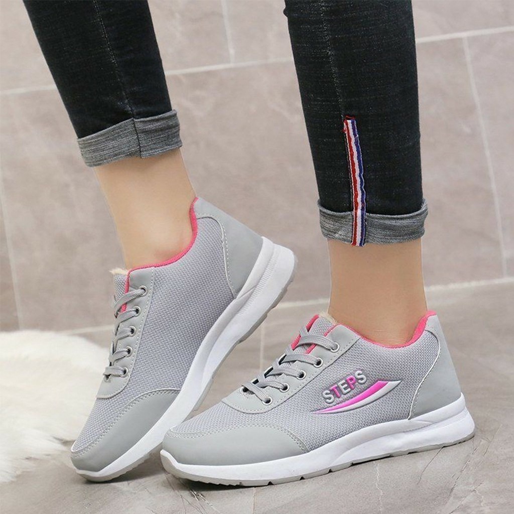 Giày sneaker thể thao nữ STEPS thời trang hàn quốc siêu tôn dáng, giày đi bộ nữ nhẹ êm