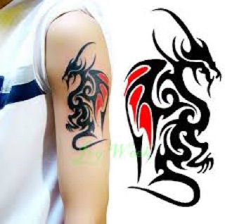 💙Hình Xăm Dán💙Rồng bắp vai
