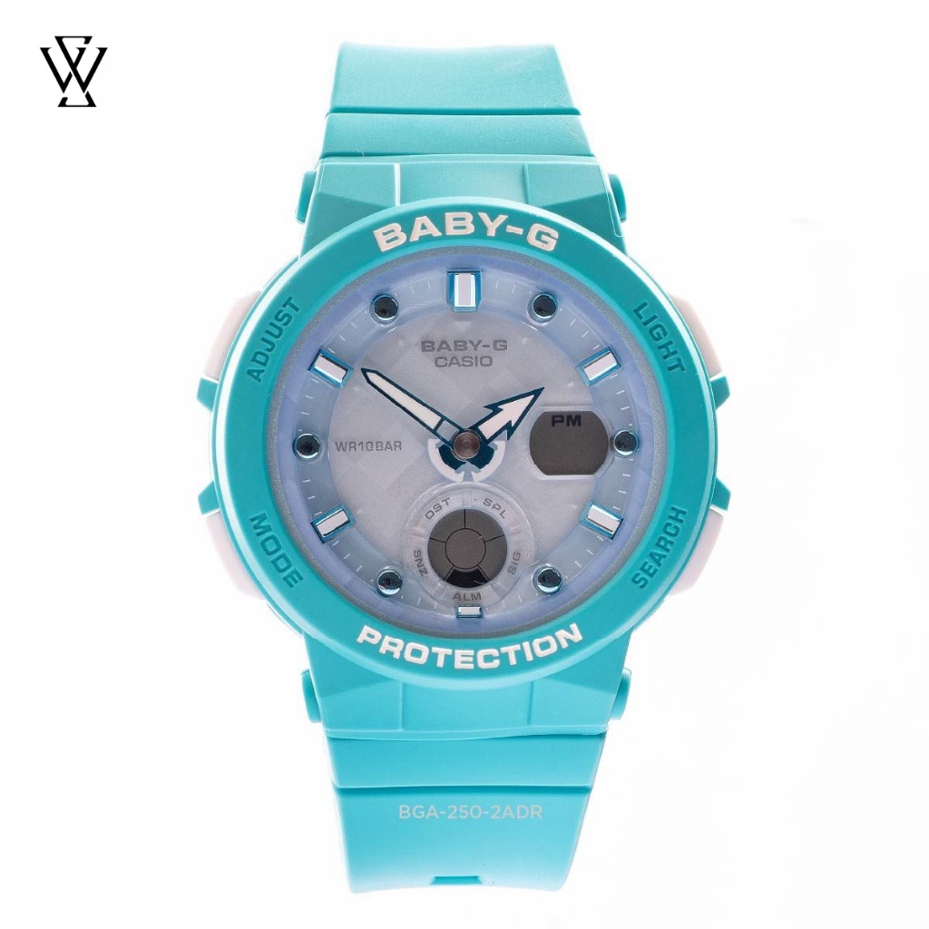 Đồng Hồ Điện Tử Nữ Casio Baby-G WATCHSTORE BGA-250-2A Thiết Kế Mặt Kính Khoáng 41mm, Dây Và Vỏ Nhựa Bền Bỉ