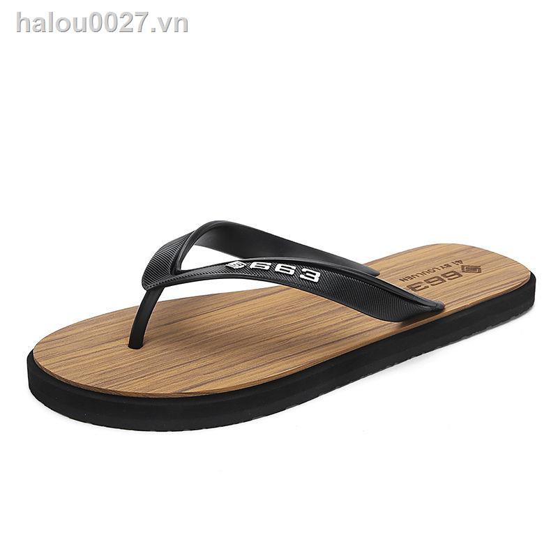 ✿Ready stock✿  Wood grain slippers men s summer flip flops trend Korean personality outdoor non-slip 2021 new flip-flop sandals and