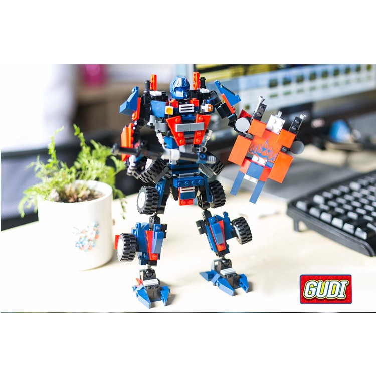 Đồ chơi Lắp Ráp Autobot Optimus Prime - GUDI 8713 Robot biến hình Xe Tải hạng nặng Optimus