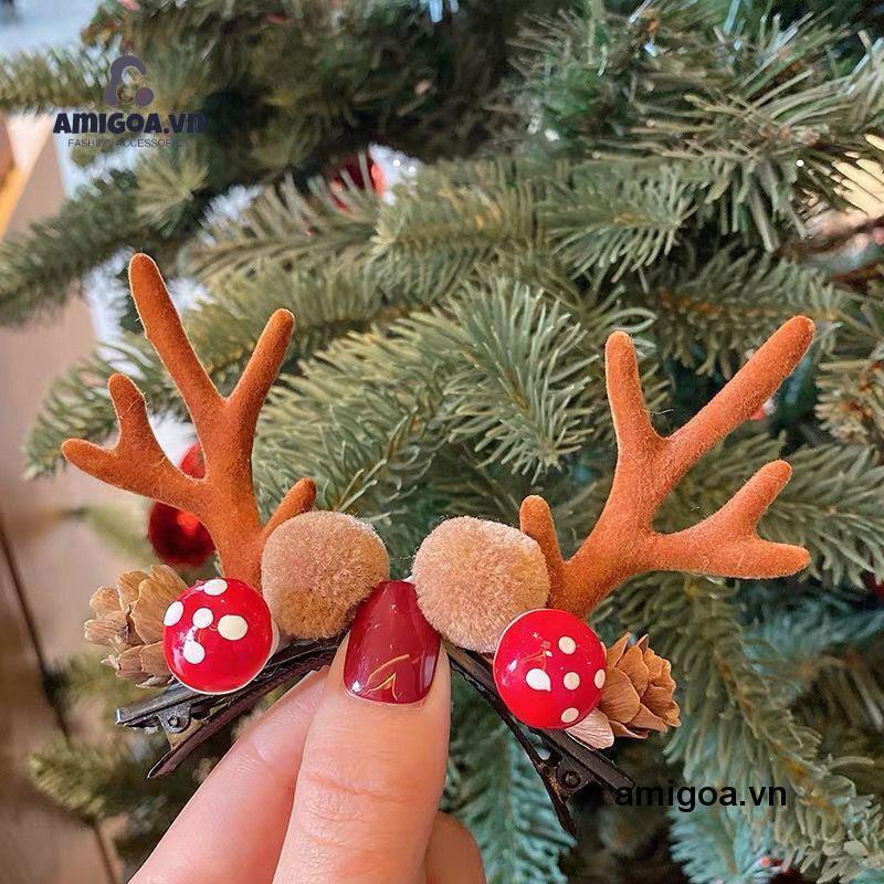 ✨✨Kẹp tóc sừng tuần lộc giáng sinh mới