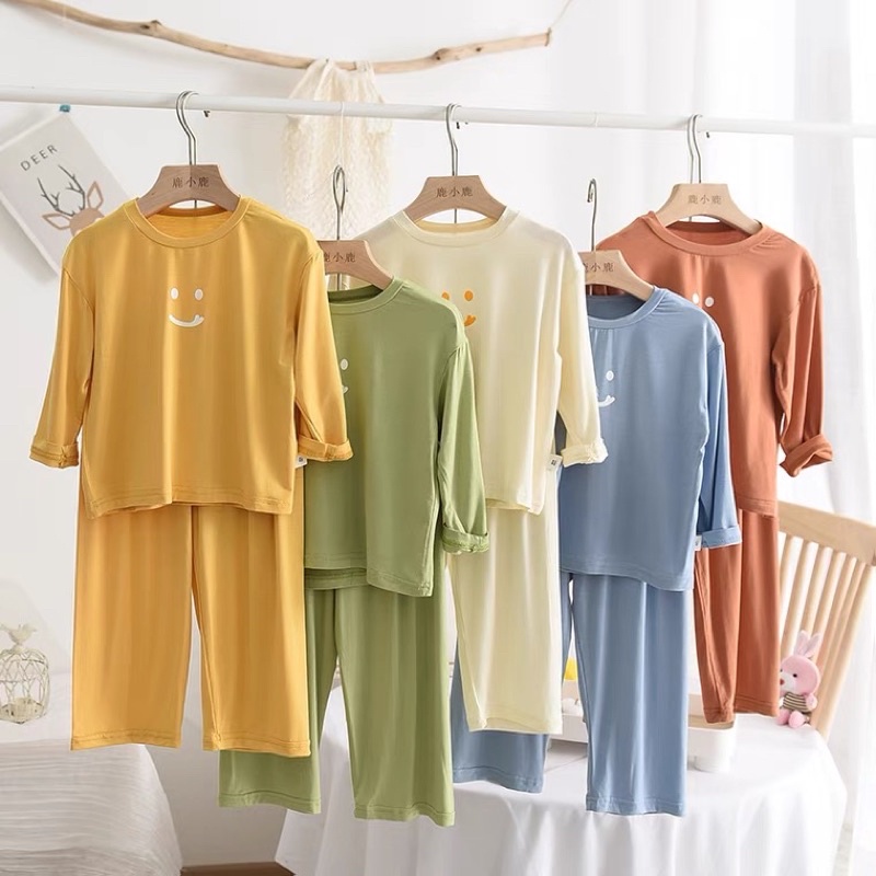 Bộ Quần Áo Trẻ Em Dài Tay Minky Mom Funny Cao Cấp Cho Bé Chất Thun Lạnh Mềm Mịn Thoáng Mát