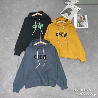 Áo hoodie len ép crew
