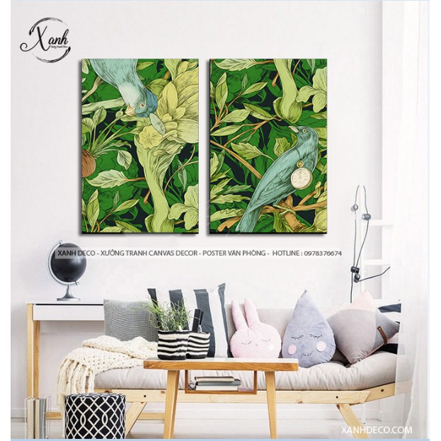 Tranh canvas THIÊN NHIÊN - CHIM cho quán, cửa hàng 50x70 cm