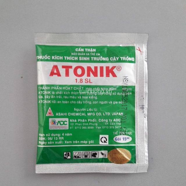 PHÂN BÓN LÁ KÍCH THÍCH SINH TRƯỞNG CÂY TRỒNG ATONIK gói 10ml