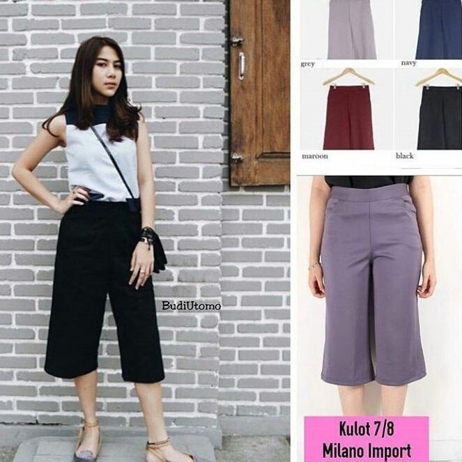 (Set D-2) Quần Short ống lửng đến đầu gối màu trơn và trơn cho nữ 7/8 và 3/4