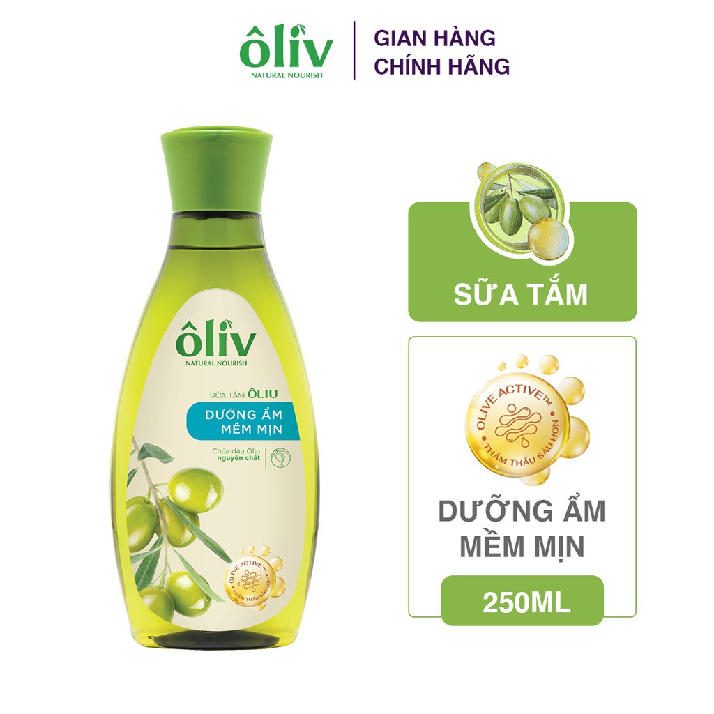 Combo Sữa Tắm Ôliv Detox 650ml + Sữa Tắm Ôliv Mềm mịn 250ml