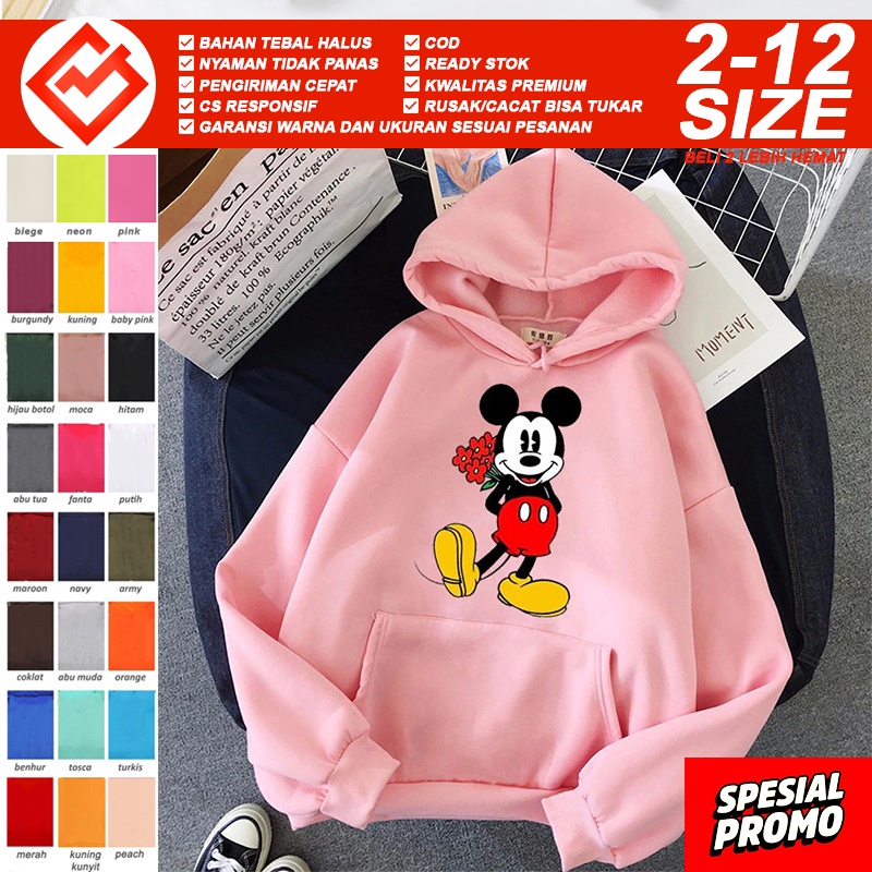 Áo Hoodie Dài Tay In Họa Tiết Nhân Vật Miki Mickey Hoạt Hình Dành Cho Trẻ Em 1 2 3 4 5 6 7 8 9 10 11 12 Tuổi