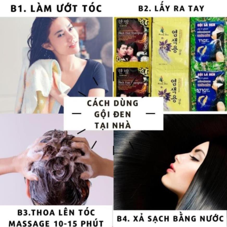 Dầu gội đầu đen tóc tigi, dầu xả - An toàn, dễ sử dụng, hiệu quả cao . .. ... . .