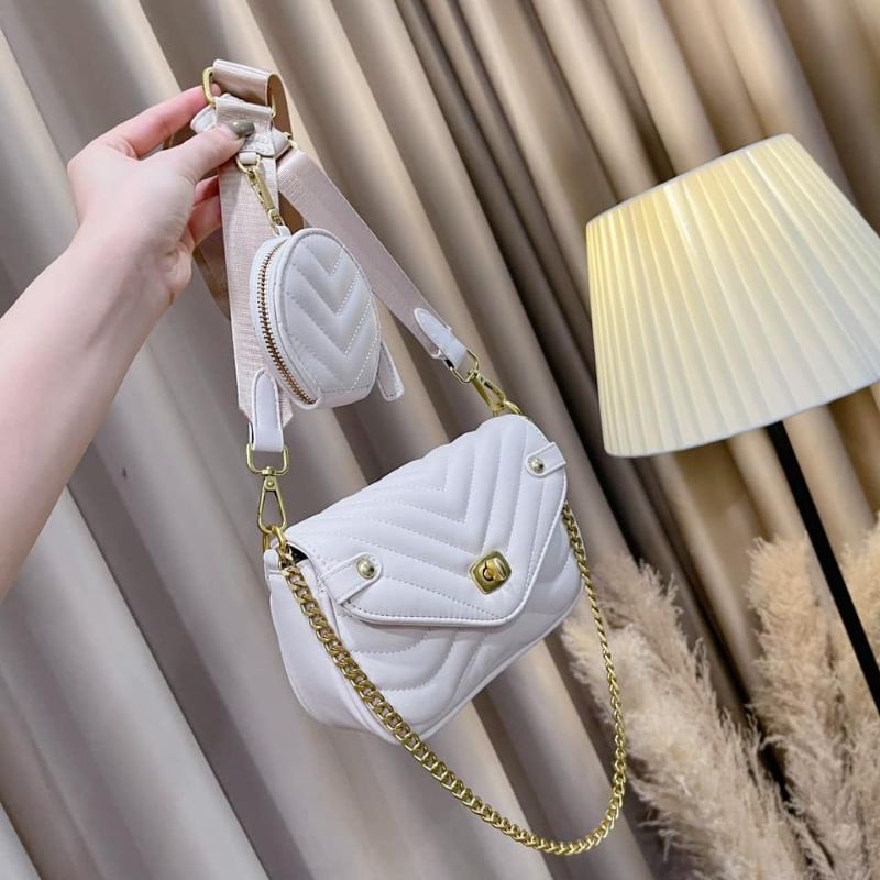 Túi xách nữ đẹp da mềm Túi đeo chéo nữ set túi ví nhỏ xinh xắn trẻ trung D22