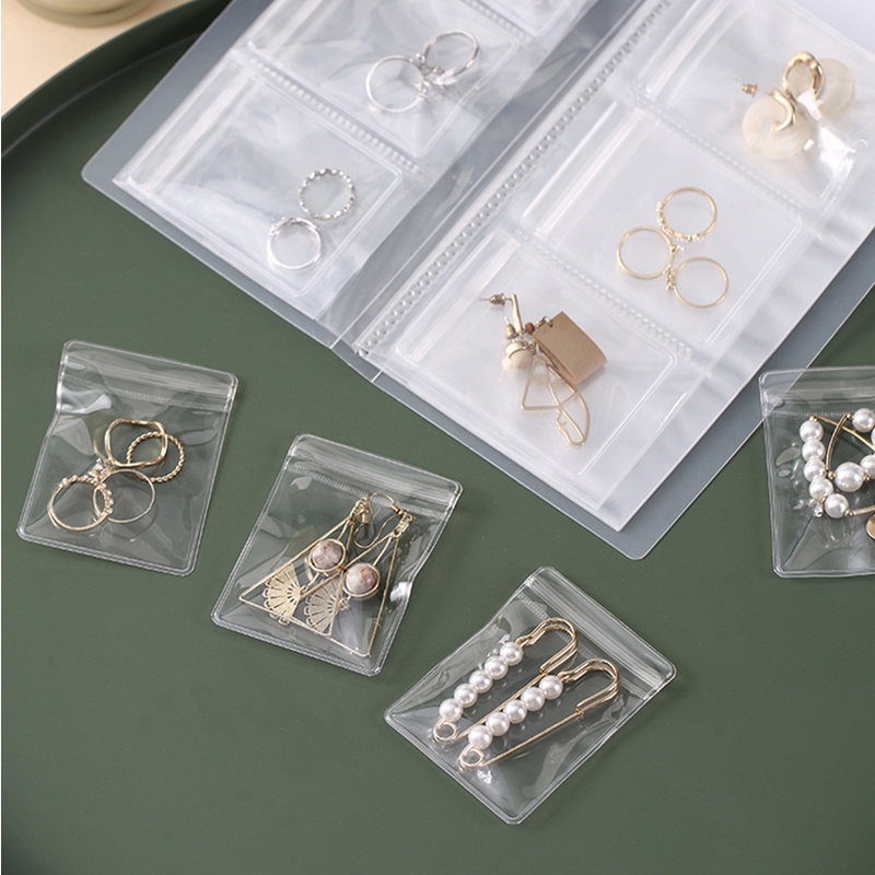 Set 50 / 84 / 160 Túi Zip Trong Suốt Đựng Trang Sức Chống Oxy Hóa Chất Lượng Cao