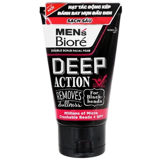 Sữa rửa mặt Men's Biore Deep Action Removes Dullness sạch sâu 100gr