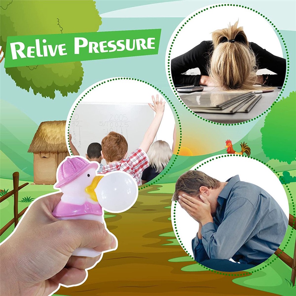 Đồ chơi squishy hình con vịt dễ thương giúp giảm căng thẳng