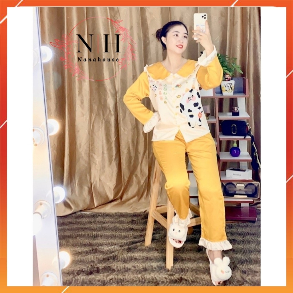 Đồ bộ nữ pijama satin tay dài nh01 | BigBuy360 - bigbuy360.vn