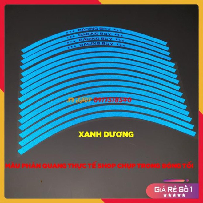 🔥 DECAL RACING PHẢN QUANG DÁN VÀNH RCB  🔥