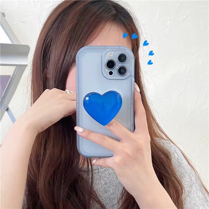 Ốp Điện Thoại Mềm Màu Kẹo Hình Trái Tim Dễ Thương Chống Sốc Cho iPhone X XR XS 11 12 13 Pro Max 7/8 SE2020 7 Plus/8 Plus
