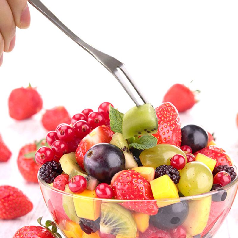 Nĩa ăn trái cây bằng thép không gỉ bền bỉ đa năng