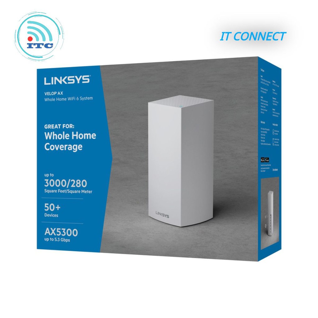 Thiết bị mạng Wifi 6 Linksys MX5 Velop AX Whole Home System MX5300