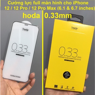 Kính cường lực full màn hình iPhone 12 Series hoda 0.33mm