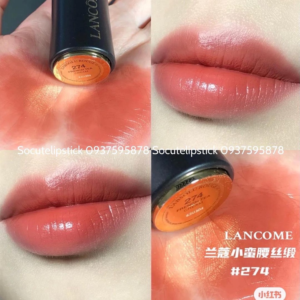 Son Lì Lancome L'Absolu Rouge Reno màu 274 Cream mini - New 2021