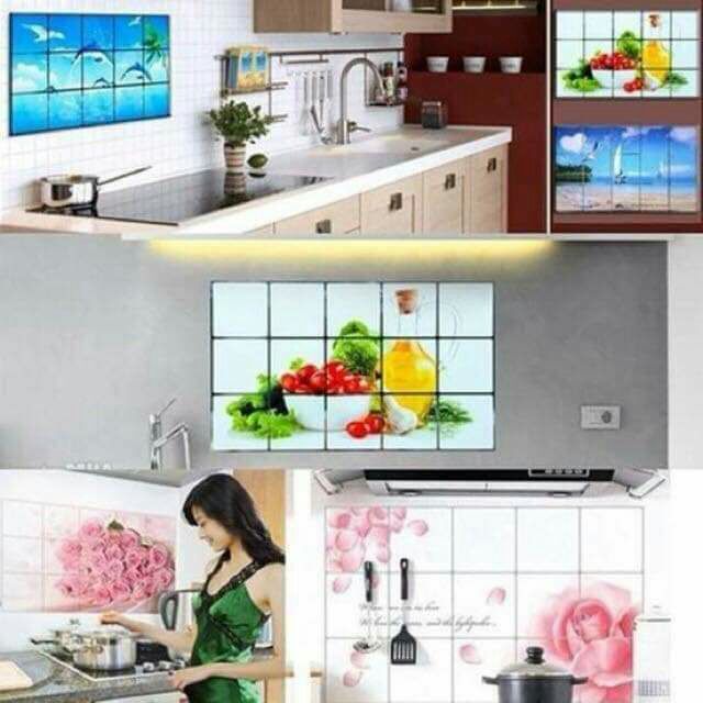 TẤM DÁN BẾP CÁCH NHIỆT HÌNH 3D 90*60cm LOẠI ĐẸP