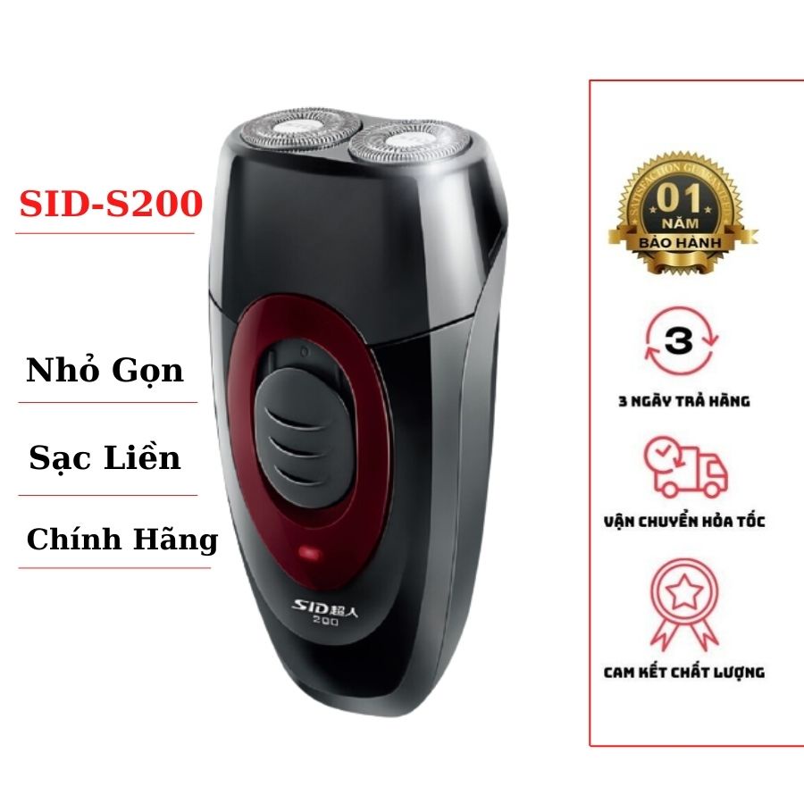 Máy cạo râu SID-S200 cạo siêu nhanh, chống kẹt râu thông minh ( BH 12 Tháng )