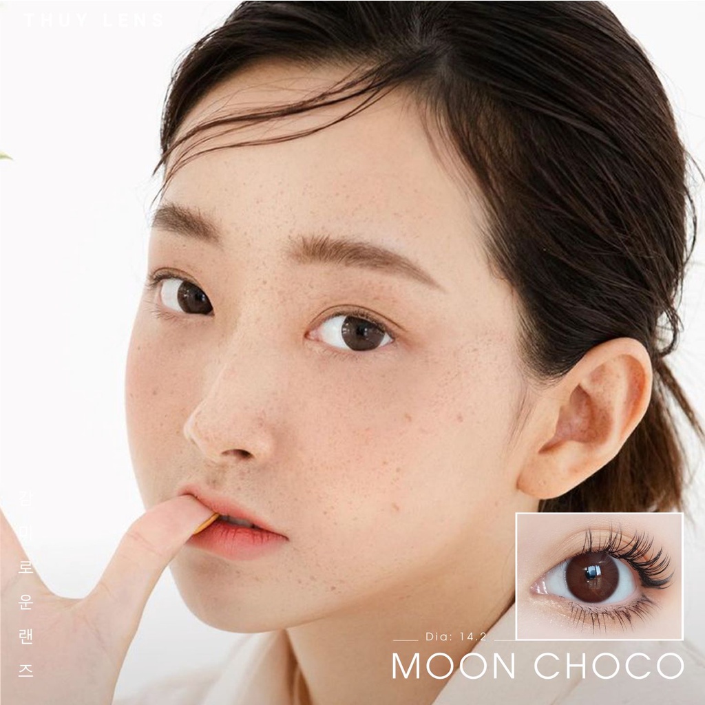 Lens Cận Màu Nâu Tự Nhiên Thúy Lens Moon Choco Nội Địa Hàn Quốc