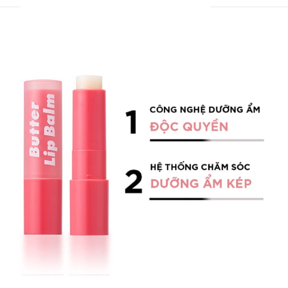 Combo 2 Sản Phẩm Dưỡng Môi Dưỡng Ẩm Cho Môi Mềm Mại Unpa Bubi Bubi Butter Lip Balm ( son dưỡng3,8g + tinh chất10ml )