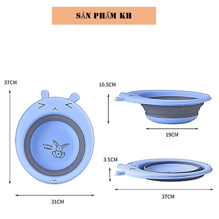 Chậu rửa gấp silicone cho em bé kiểu dáng hoạt hình dễ thương