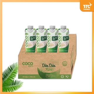 Nước dừa cocoxim dứa non 330ml p24 - thùng 24 hộp