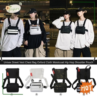 Túi đeo ngực vải oxford phong cách hip hop đường phố cá tính cho nam nữ