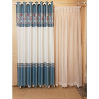 COMBO rèm cửa - thanh treo hợp kim nhôm màu Gỗ