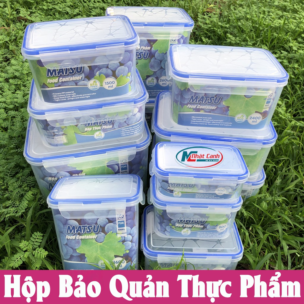 Hộp bảo quản thực phẩm 4 khóa bằng nhựa sử dụng được trong lò vi sóng