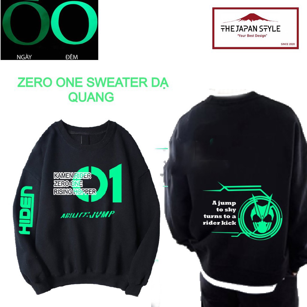 HOT- Áo tay dài Sweater Kamen Rider Zero-One thời trang Unisex - siêu chất