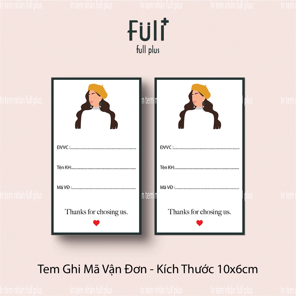 [ MỚI - HOT ] Tem dán Thank You, Ghi mã đơn hàng keo dán sẵn