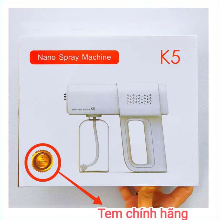 ✅ [BẢO HÀNH] Máy Phun Sương Nano Khử Khuẩn Cầm Tay- K5 Atomizer -VT0340