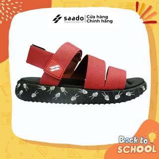 [CHÍNH HÃNG] SANDAL SAADO | SC02 – Yezi Bone Hand – Màu Đen Đỏ | Giày Sandal Nam Nữ Đế Xuồng Cao Cấp