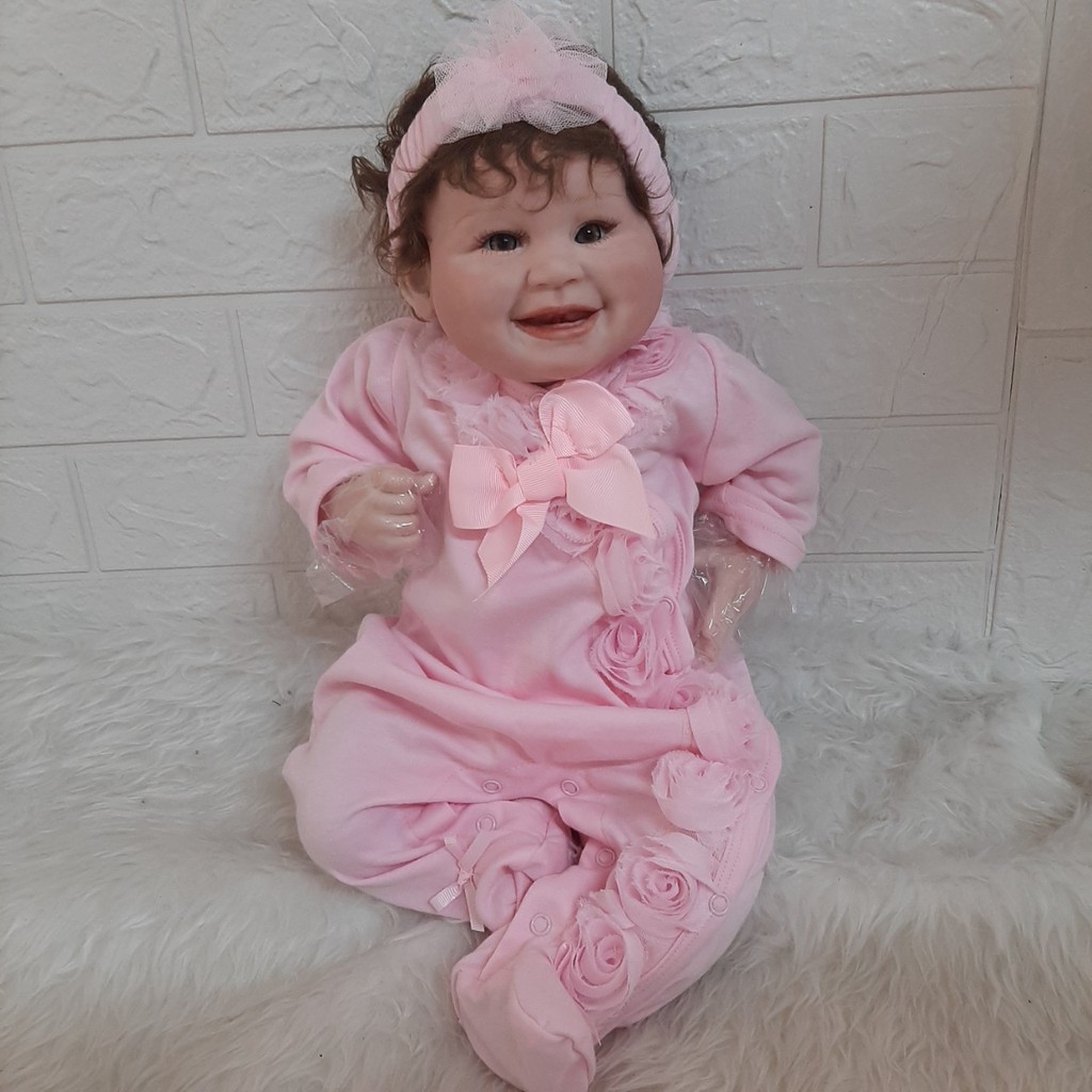 Búp bê Tái Sinh NPK thân gòn 55cm Reborn Toddler Semi Soft Vinyl Fashion American Doll  22 inch