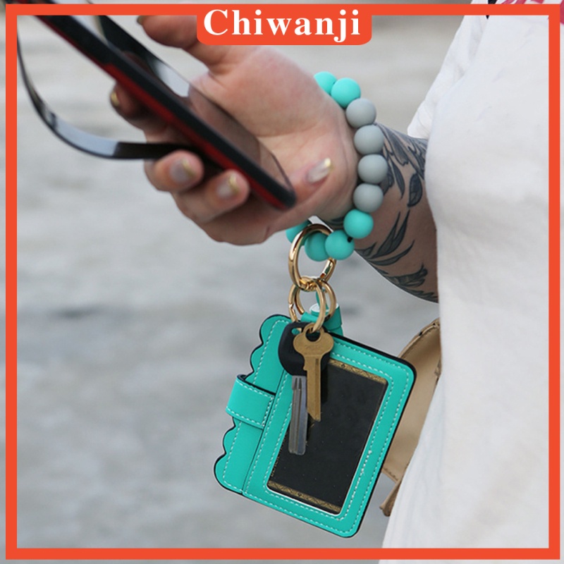 Móc khoá có đính ví đựng thẻ và vòng đeo tay thời trang cho nữ