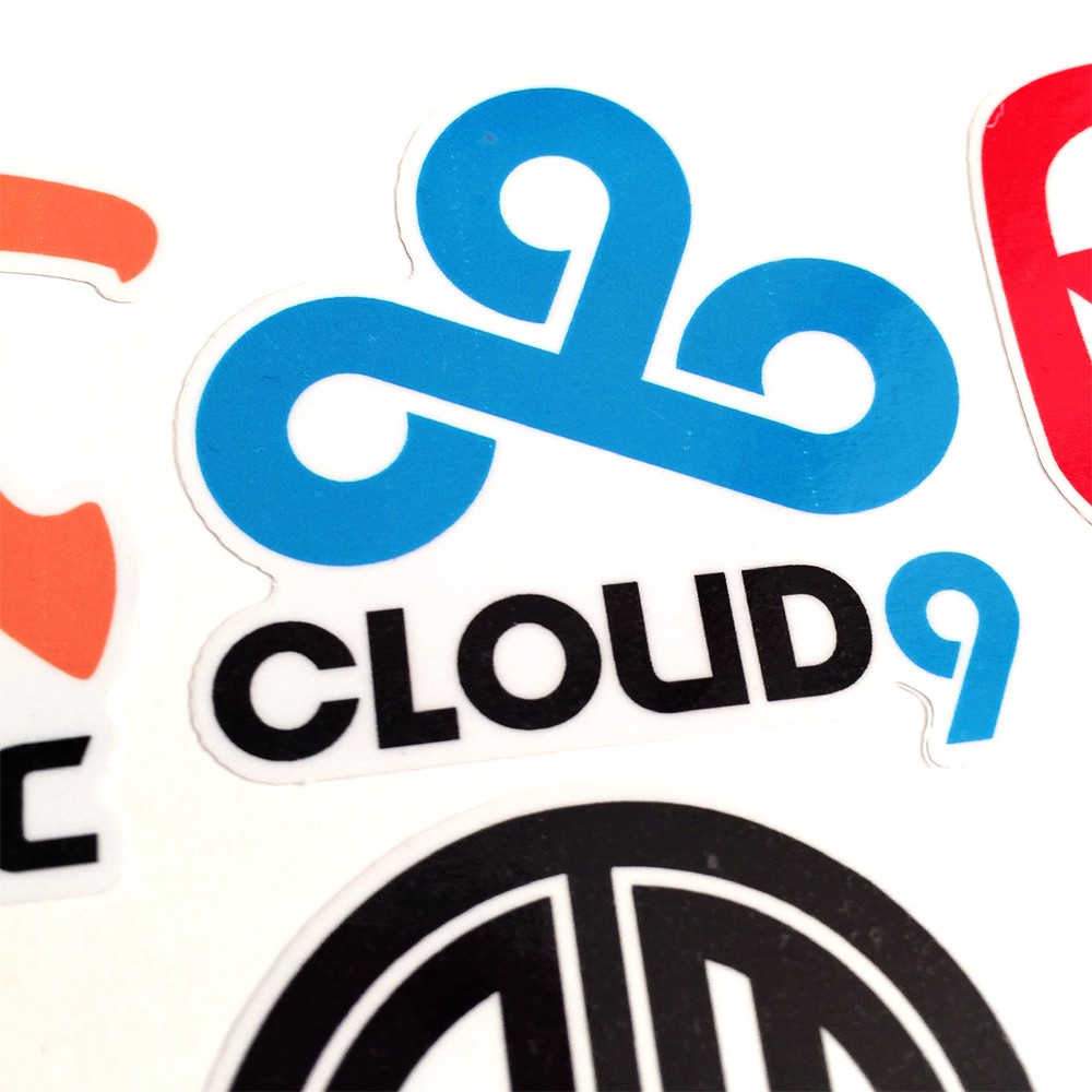 Bộ 23 Sticker Logo Team Game Fnatic Cloud 9 Navi - Khổ A4 Chống Thấm Nước